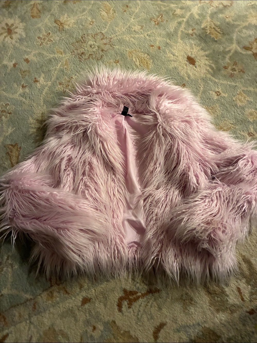 Forever 21 Pastel Pink Faux Fur Cape Jacket